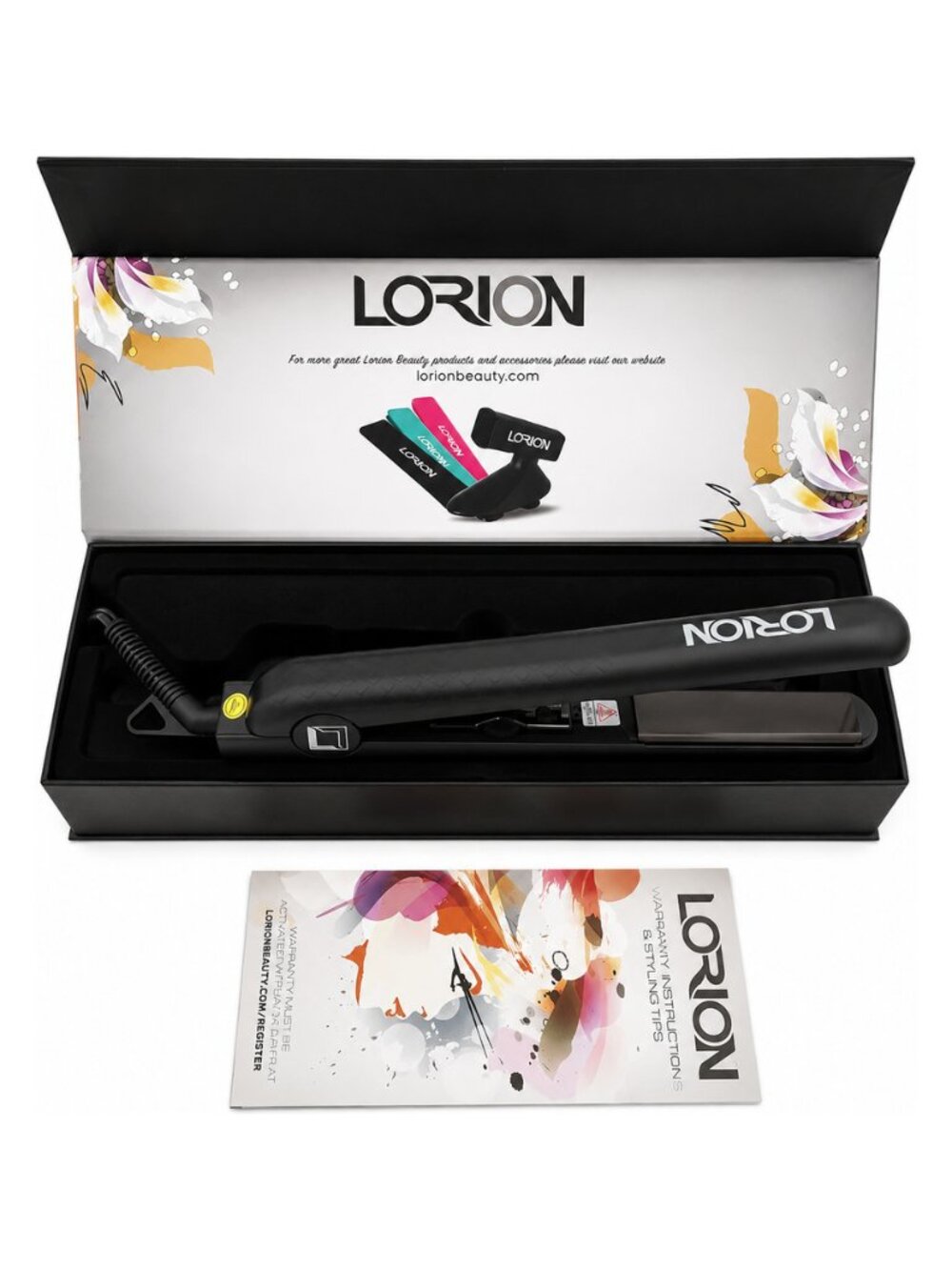Lorion Salon Grade 1.25" Ceramic Flat Iron in Black